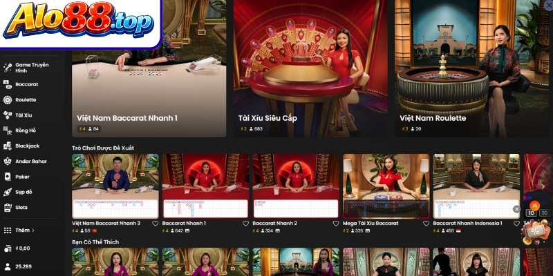 Top game Casino hot nhất tại nhà cái Alo88