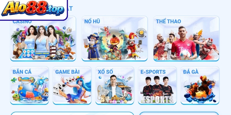 Các sảnh game nổi bật tại Alo88